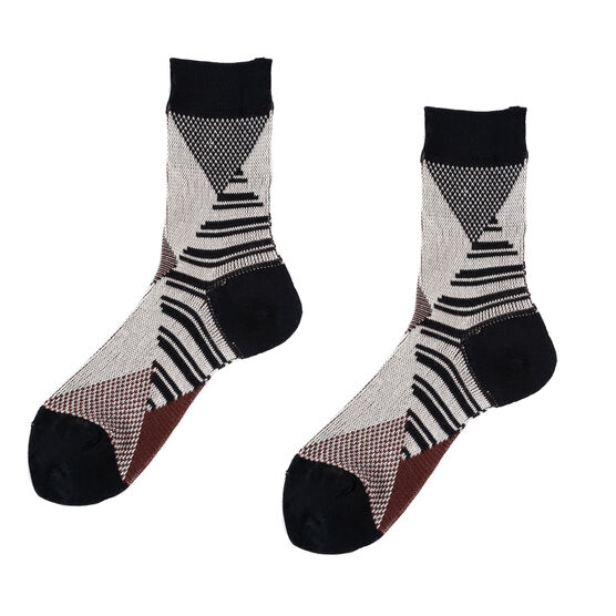 Geometric patterned socks